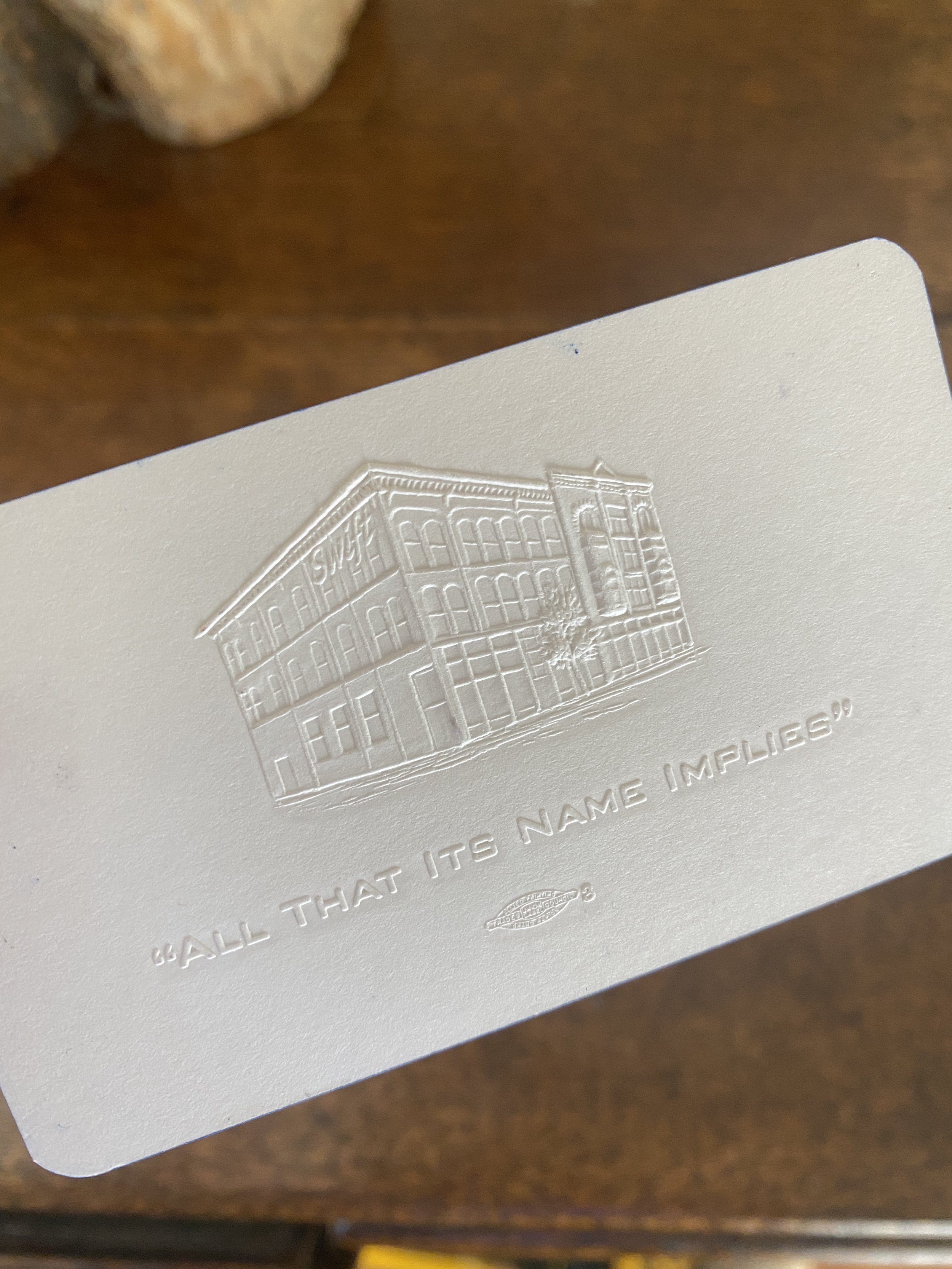 White Ink Business Cards