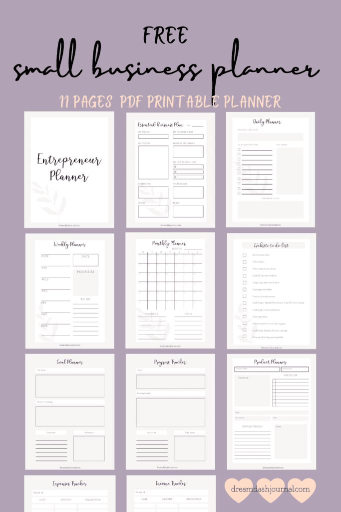 Free Business Planner Printable for 2024