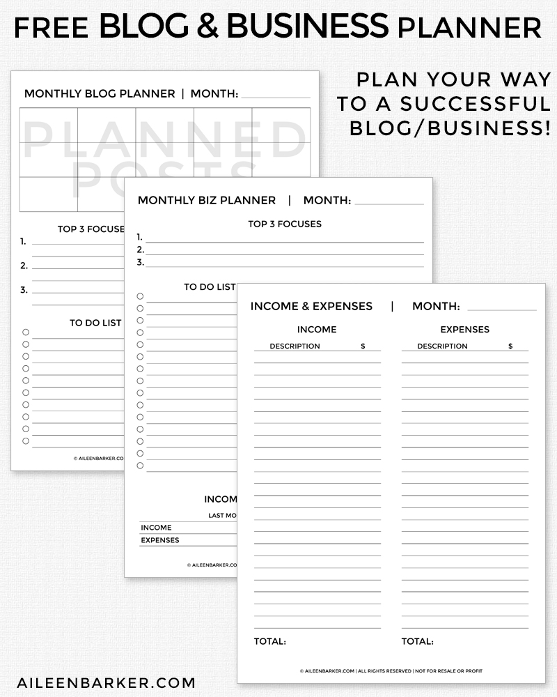 printable business organizer