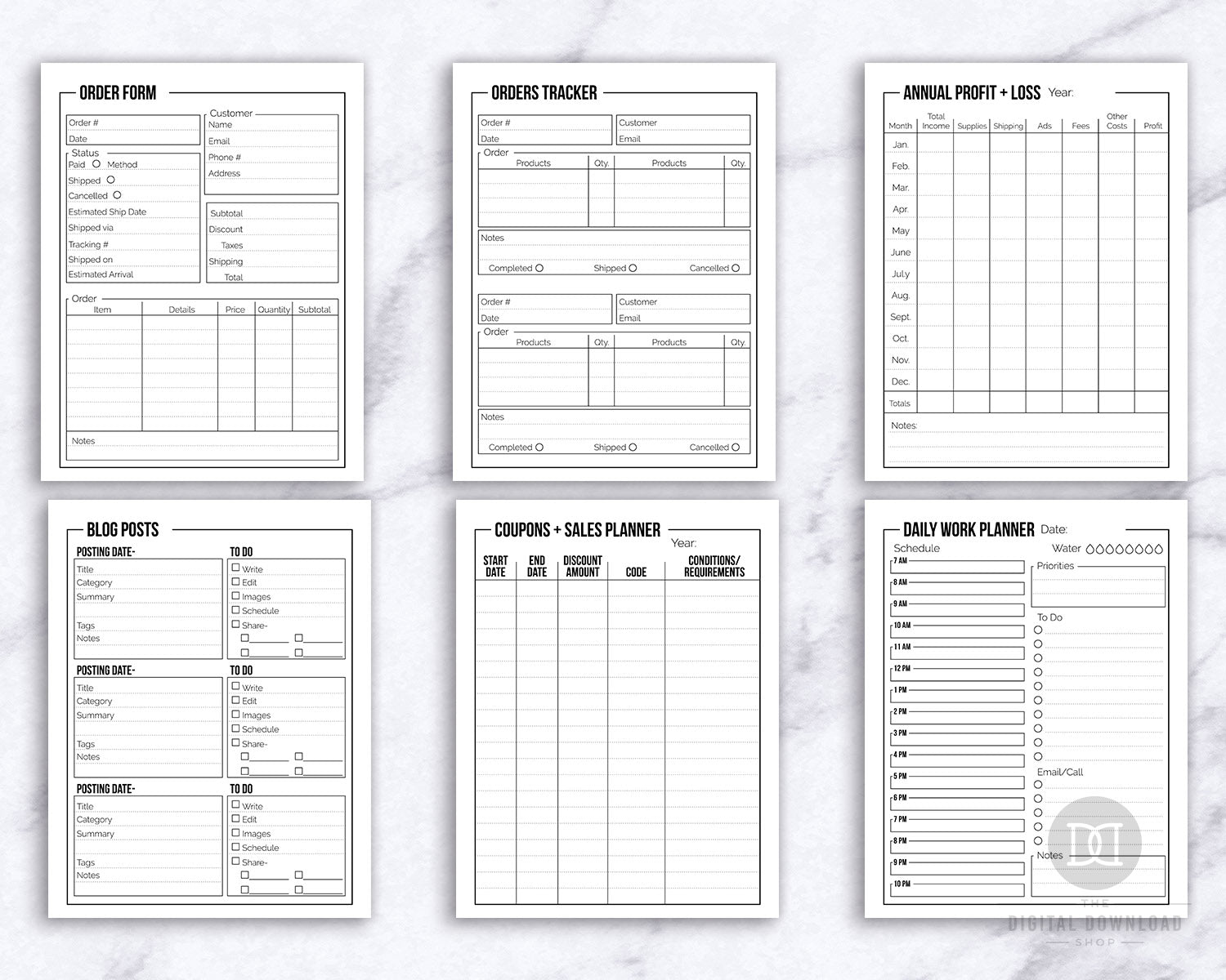 printable business organizer