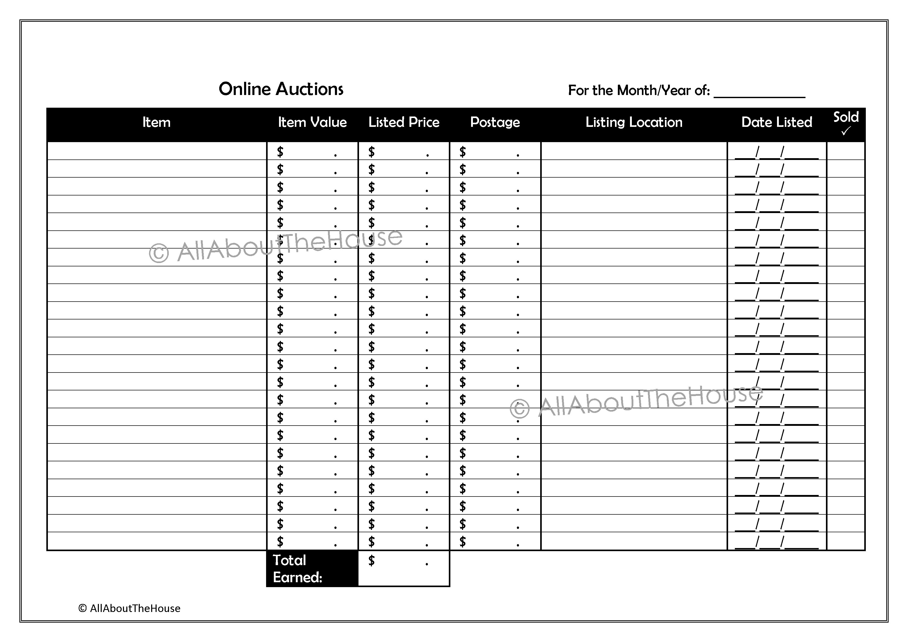 printable business organizer