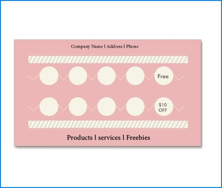 printable business punch cards