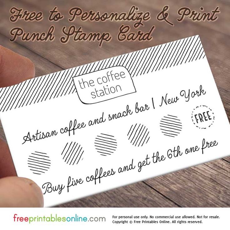 printable business punch cards