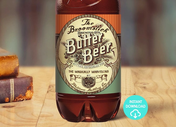 Wizard Theme Drink Label Magic School Butter Beer Label Plant ...