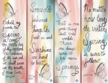 Beautiful hand lettered printable butterfly bookmarks
