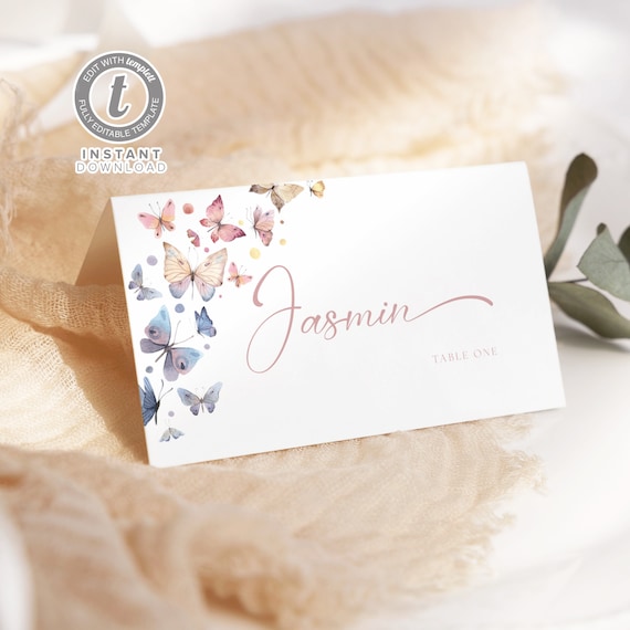 printable butterfly place cards