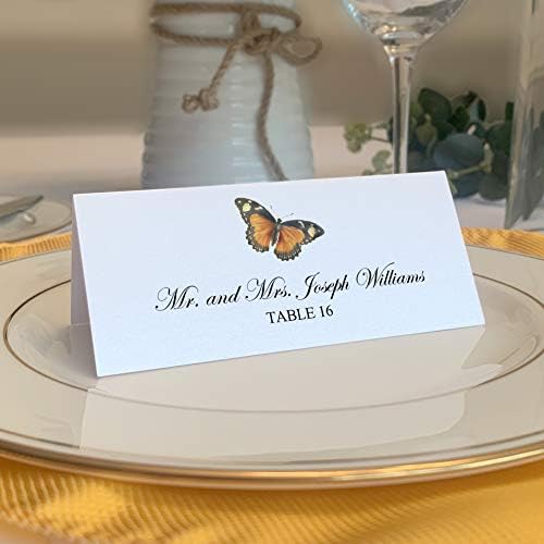 Monarch Butterfly Printable Place Cards, Set of 60 (10 Sheets), Laser &   Inkjet Printers - Wedding, Party, Dinner, and Special Events - Made in the  USA