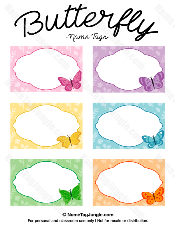 printable butterfly place cards