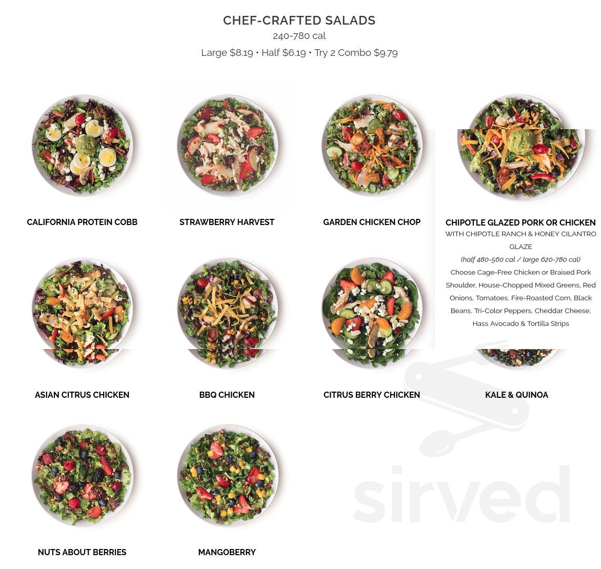 Menu for Café Zupas - South Jordan, UT | Sirved