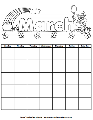 printable calendars for preschool