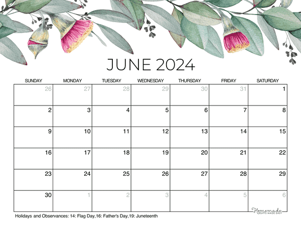 Printable Calendar | Free Printable Monthly Calendars to Download ...