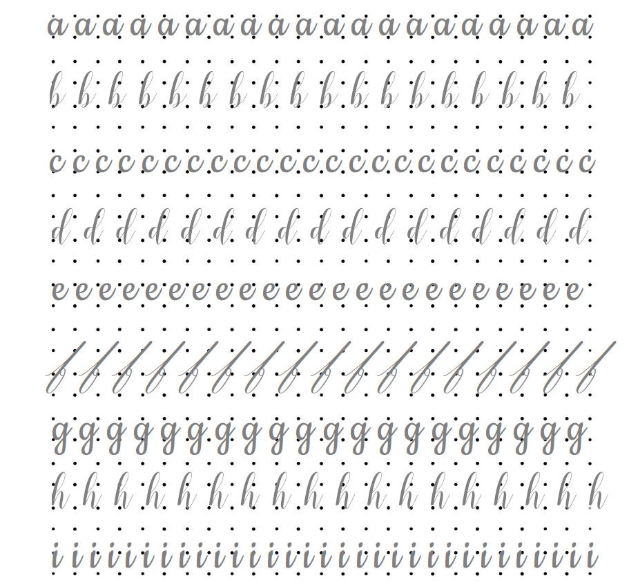 Calligraphy Practice Sheets and Guide for Journals and Planners ...