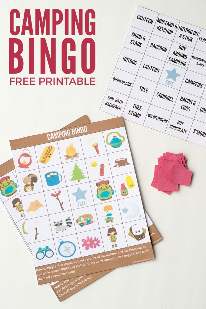 printable camping bingo cards