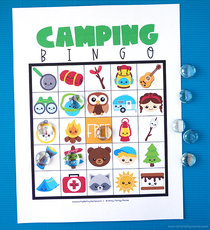 printable camping bingo cards