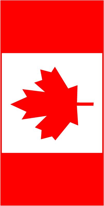 Canada Maple Leaf Flag Window Graphic - free printable