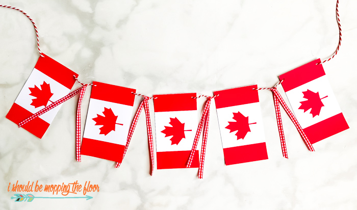 Free Patriotic Flag Banner Printables | i should be mopping the floor