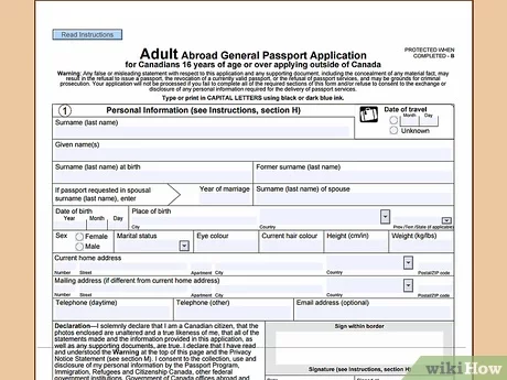 printable canadian passport application form