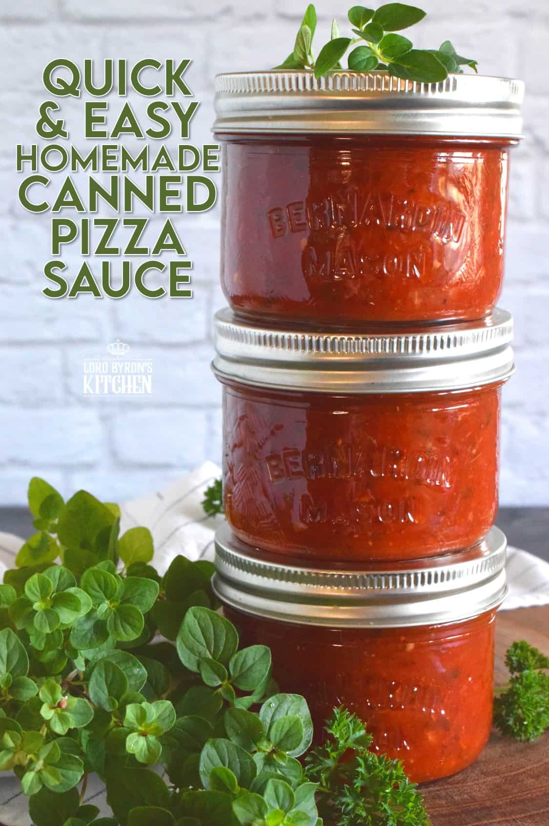 Canned Pizza Sauce - Lord Byrons Kitchen