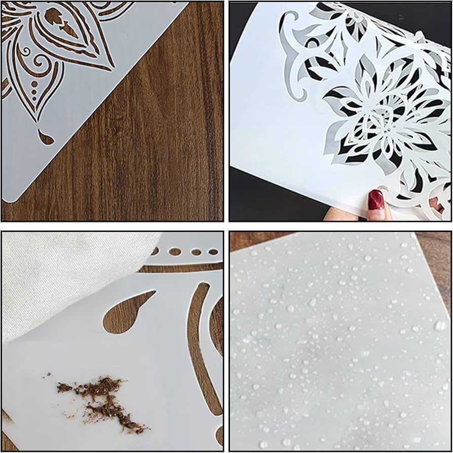 9 Pieces Sunflower Painting Template Print Painting Stencils Washable