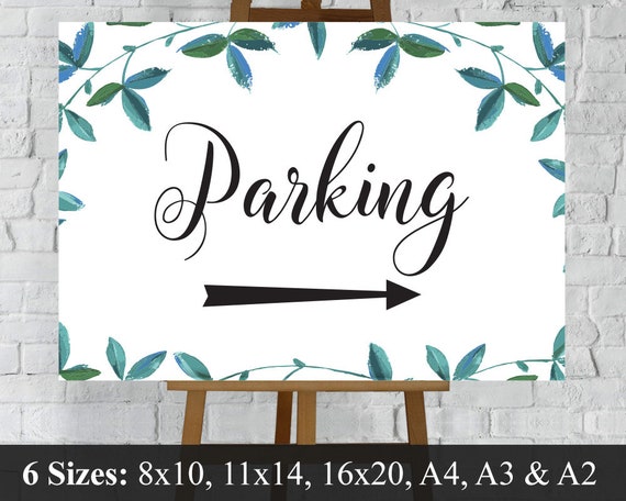 Buy Parking Directions Sign. Wedding Car Park Arrows. Parking Lot ...