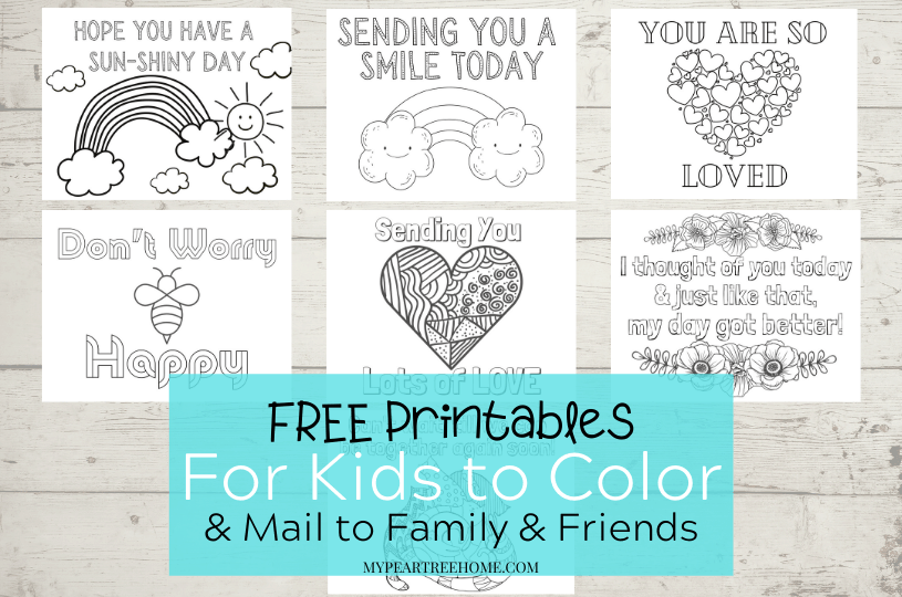 thinking of you cards to color | My Pear Tree Home