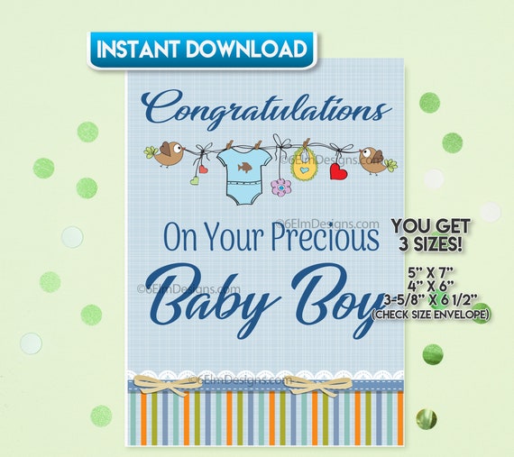 printable cards congratulations baby