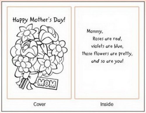 Easy Printable Mothers Day Cards Ideas for Kids