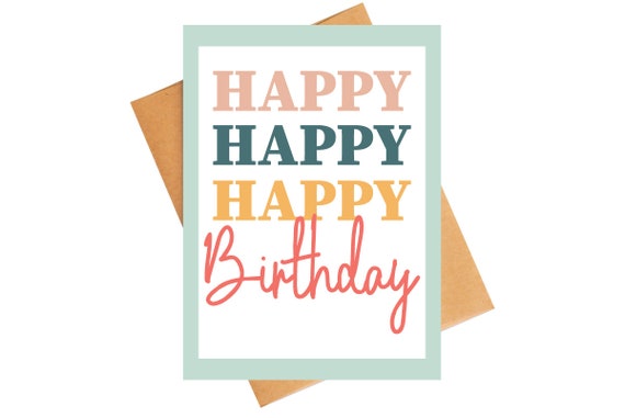 Printable Happy Birthday Greeting Card Printable Birthday Card ...