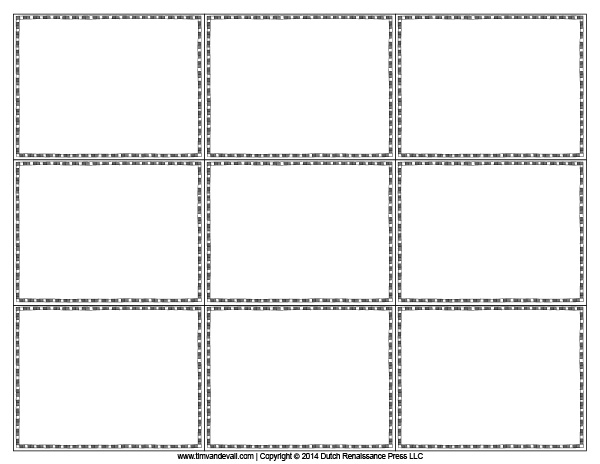 Blank Flash Card Templates | Printable Flash Cards | PDF Format