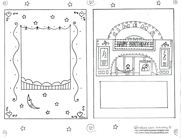 printable cards to color birthday