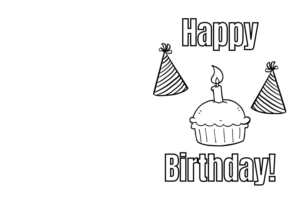 printable cards to color birthday