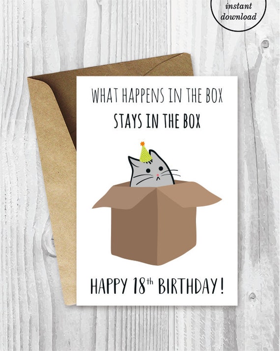 18th Birthday Printable Cards, Funny 18th Birthday Cards, Funny ...