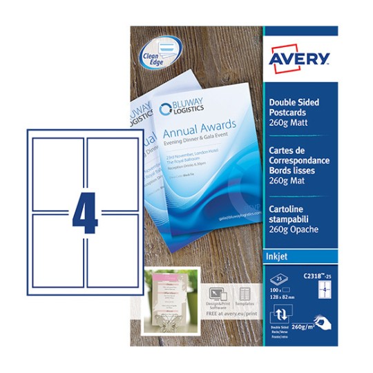 Printable Cards | C2318-25 | Avery