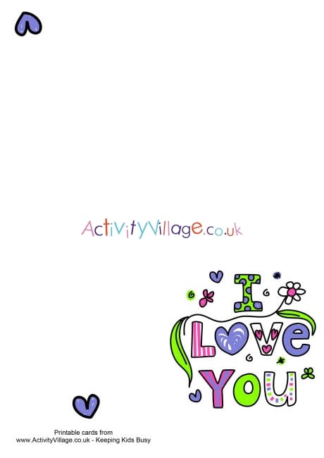 I Love You Card