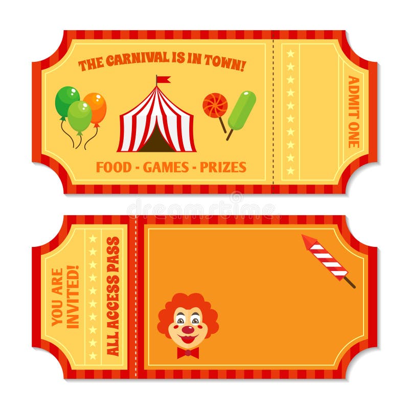 Circus Tickets Template Stock Illustrations - 697 Circus Tickets ...