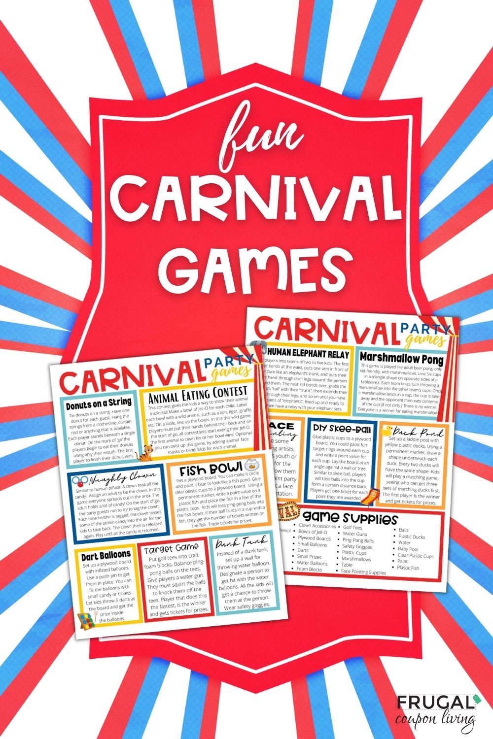 The Best Carnival Birthday Party Ideas - Printable Games for Kids ...