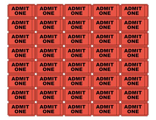 Free Printable Admit One Ticket Templates - Blank Downloadable ...