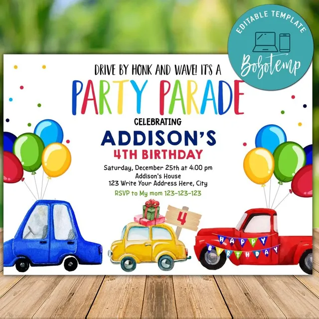 printable cars invitations free