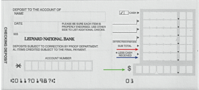 printable cash deposit slip