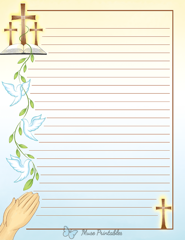 printable catholic stationery
