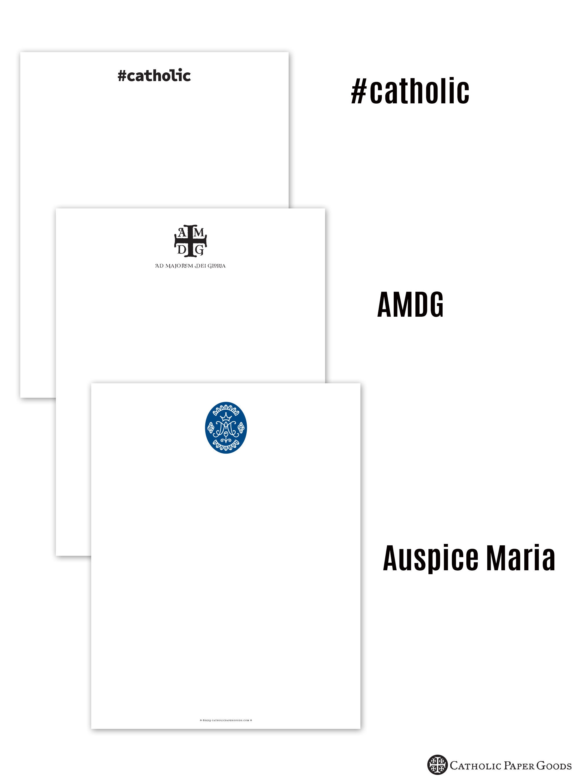 Catholic Letterhead Downloadable PDF 8.5 x 11 Catholic Stationery ...