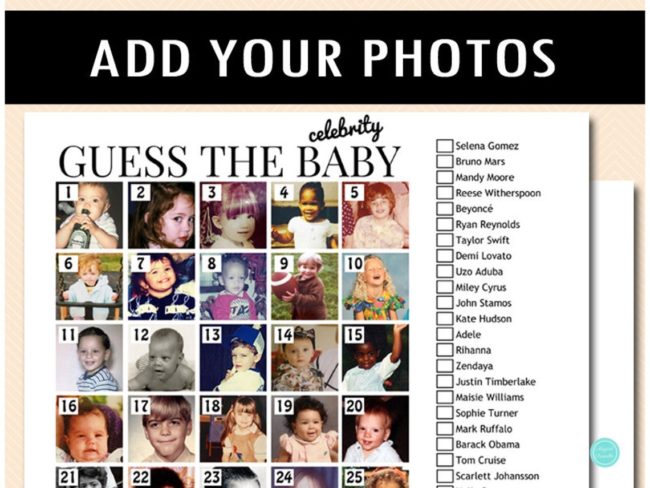 printable celebrity baby pictures quiz