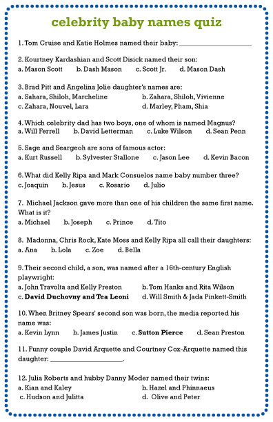 Celebrity Baby Photo Quiz Printable 2024 | www.sanvicentebenavente.es