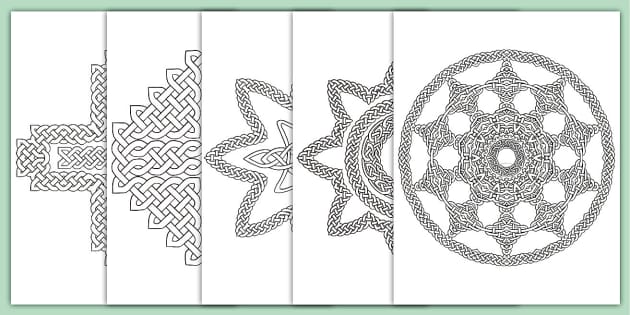 printable celtic designs to color
