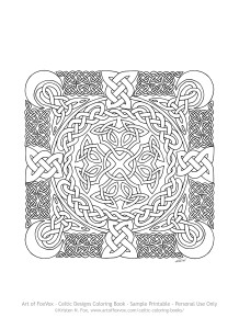 printable celtic designs to color