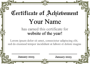 printable certificate designs