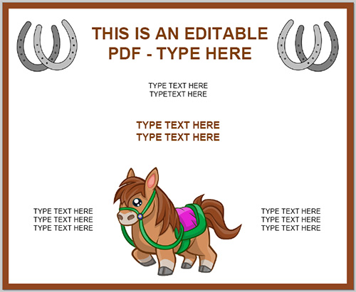 printable certificates for horse riding