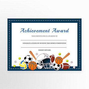 printable certificates for sports