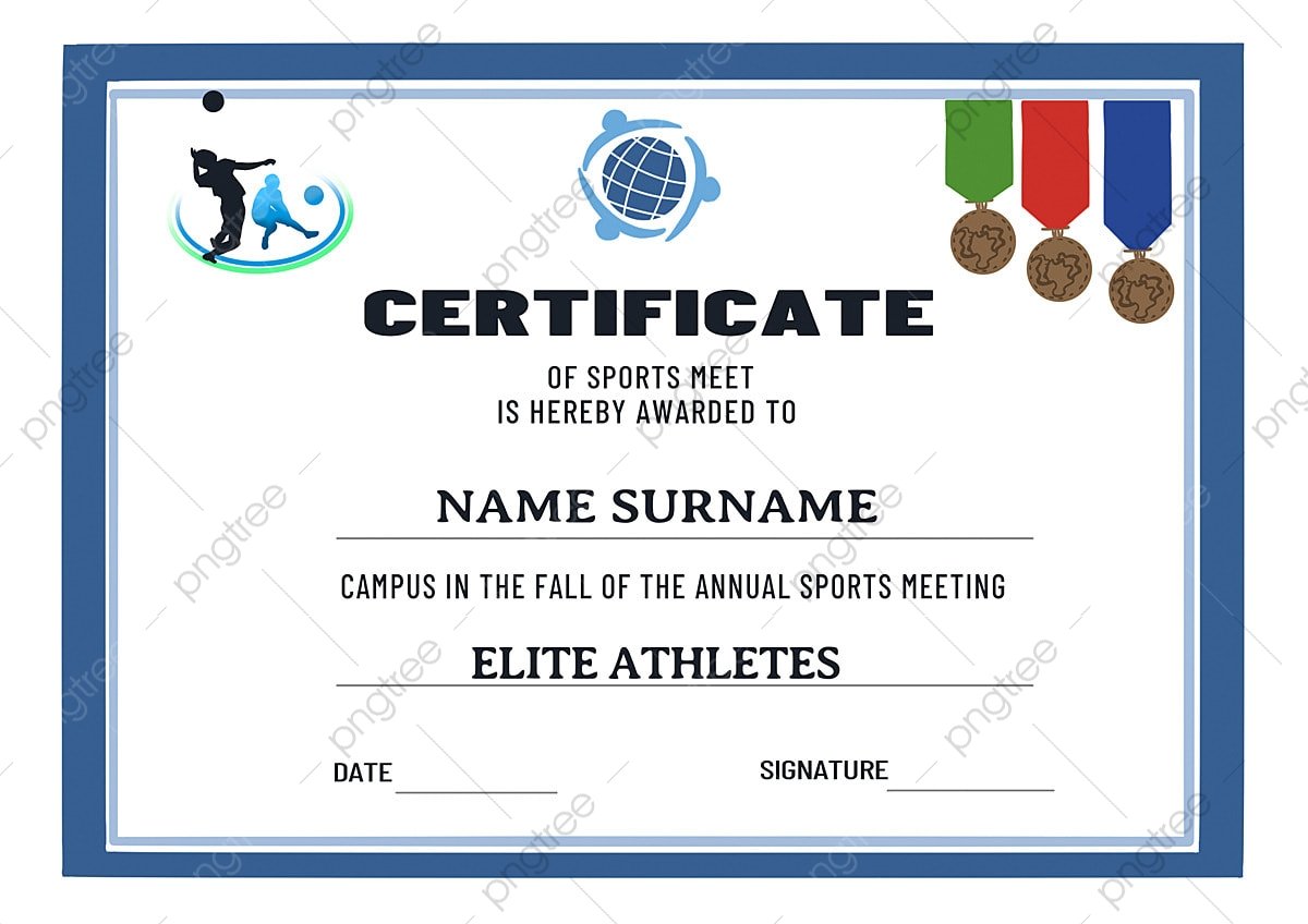 printable certificates for sports
