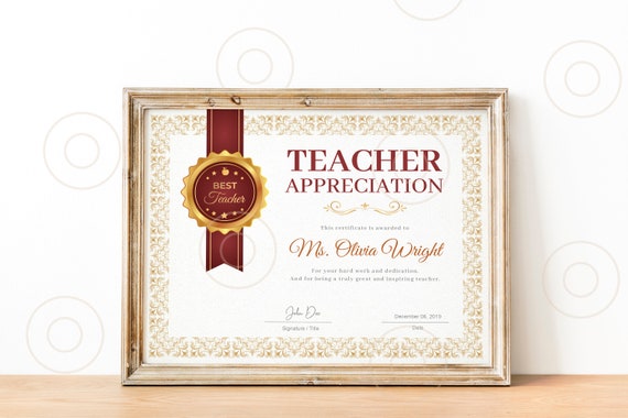 printable certificates for teachers best teacher awards